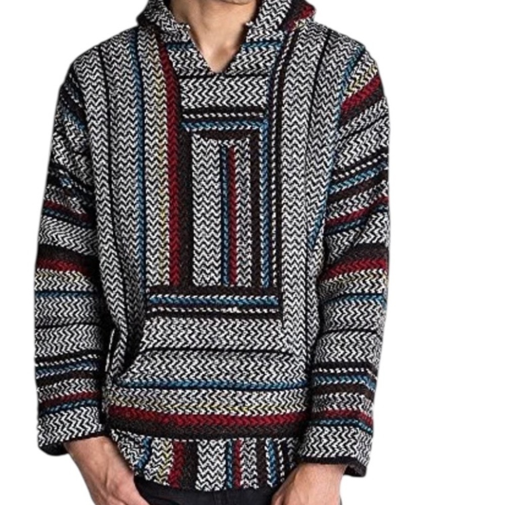 Baja Joe Pullover Mexican Baja Hoodie Size L